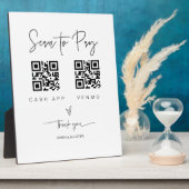 Plaque Photo Analyser le code QR Signer barre de Mariage Valet  (Côté)