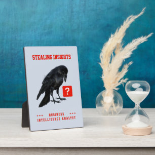 Plaque Photo Analyste en intelligence d'affaires Crow