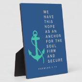 Plaque Photo Anchor for the Soul (Côté)