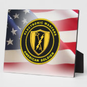 Plaque Photo Ancien combattant de l'Armée de guerre électroniqu (Côté)