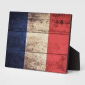 Plaque Photo Ancien Drapeau De France En Bois ; (Côté)