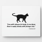 Plaque Photo Ancien proverbe de chat (Devant)