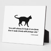 Plaque Photo Ancien proverbe de chat (Côté)