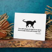 Plaque Photo Ancien proverbe de chat (Côté)