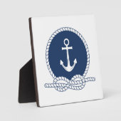 Plaque Photo Ancre Et Corde Design (Recto)