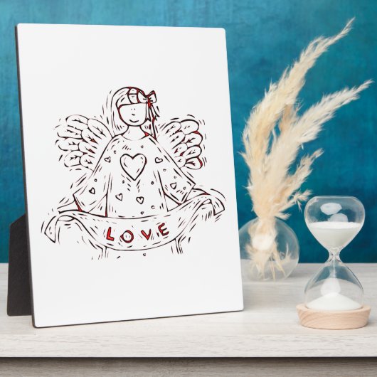 Plaque Photo Ange d'amour (Côté)