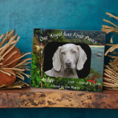 Plaque Photo Ange du Mémorial pour Animal de Compagnie avec Qua (Côté)