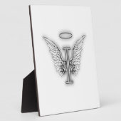 Plaque Photo Angel Alphabet I Lettre Initiale Ailes Halo (Côté)