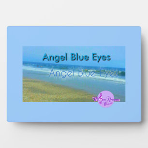 Plaque photo Angel Blue Eyes avec socle en acier
