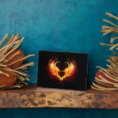 Plaque Photo Angel Fire Heart with Wings (Côté)