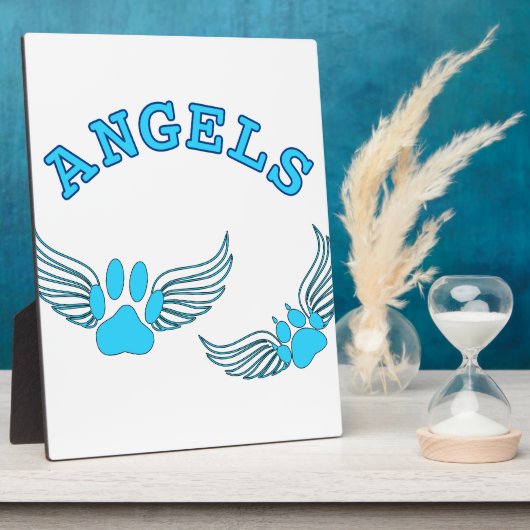 Plaque Photo Angel Pis Animaux En Bleu (Côté)