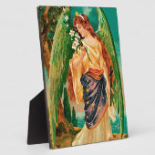 Plaque Photo Angel tenant une branche florale (Côté)