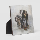 Plaque Photo Anglais Setter, chasse à la bécasse (Recto)