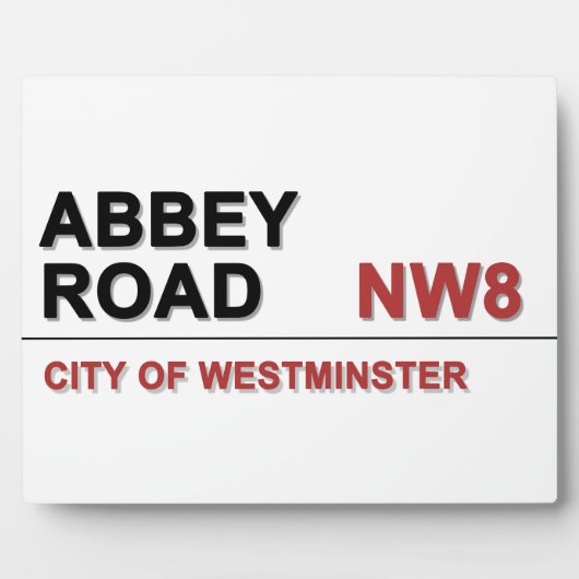 Plaque Photo Angleterre d'Abbey Road (Devant)