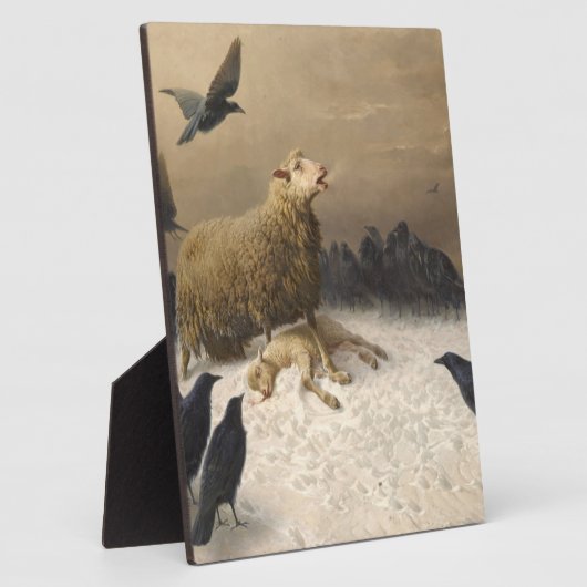 Plaque Photo Anguish By August Friedrich Albrecht Schenck 1876 (Côté)