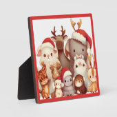 Plaque Photo Animaux de Noël 3 (Recto)