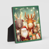 Plaque Photo Animaux de Noël 8 (Recto)