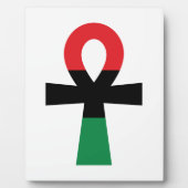 Plaque Photo Ankh rouge, noir et vert (Devant)