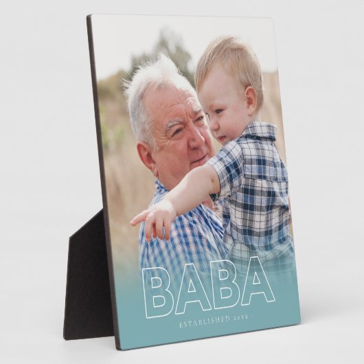Plaque Photo Année "Baba" | Photo Fête des pères (Côté)