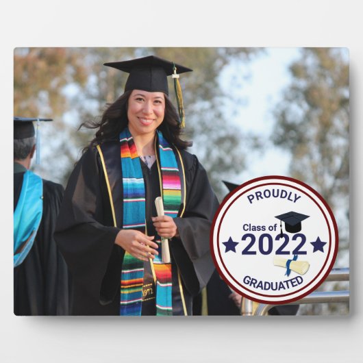 Plaque Photo Année de diplôme classe élégante de 2022 photo (Devant)