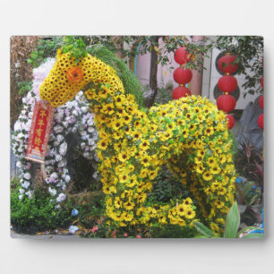 Plaque Photo Année du cheval   春 節 馬 ... Topiary chinois