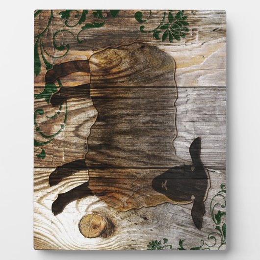 Plaque Photo année du mouton en bois (Devant)