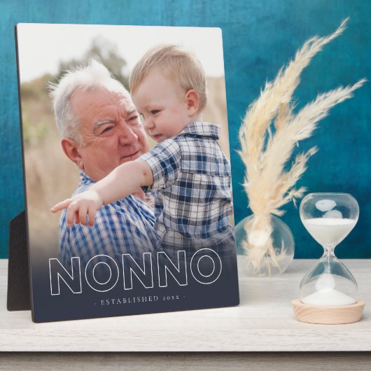 Plaque Photo Année "Nonno" | Photo Fête des pères (Côté)