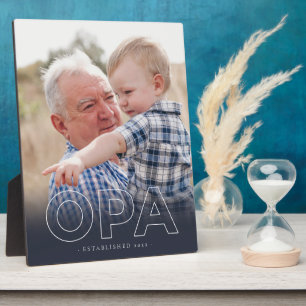Plaque Photo Année "Opa" Créée Photo Fête des pères