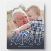 Plaque Photo Année "Papou" | Photo Fête des pères (Devant)