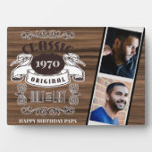 Plaque Photo ANNÉE RUSTIQUE NÉ PHOTOS Anniversaire Garde pour P (Devant)