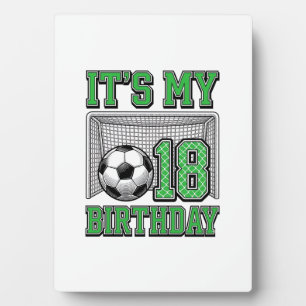 Plaque Photo Anniversaire 18 ans Football Vintage
