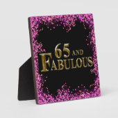 Plaque Photo Anniversaire 65 ans (Recto)