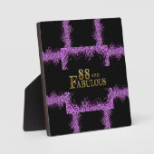 Plaque Photo Anniversaire 88 ans (Recto)