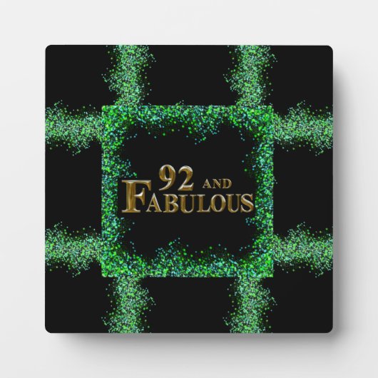 Plaque Photo Anniversaire 92 ans (Devant)