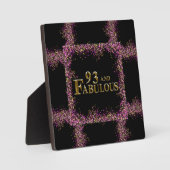 Plaque Photo Anniversaire 93 ans (Recto)