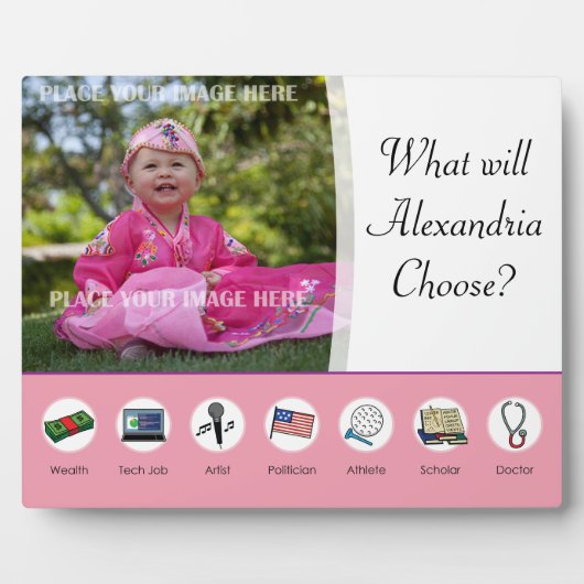 Plaque Photo Anniversaire de Coréen de Doljabi Doljanchi Dol ęr (Devant)