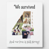 Plaque Photo Anniversaire de quatre ans pour les Mariages (Devant)