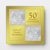 Plaque Photo Anniversaire d'or de la photo passée et présente ( (Devant)
