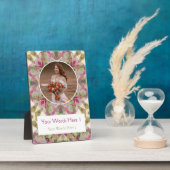 Plaque Photo Anniversaire du Mariage d'étoile rose violet perso (Côté)