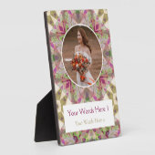 Plaque Photo Anniversaire du Mariage d'étoile rose violet perso (Côté)