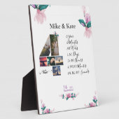 Plaque Photo Anniversaire du Mariage fiançailles Collage photo (Côté)