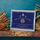 Plaque Photo Anniversaire du Pasteur de l'église Silver Blue Ta (Côté)