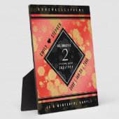 Plaque Photo Anniversaire élégant du 2ème Mariage Garnet (Côté)