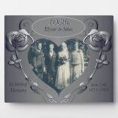 Plaque Photo Anniversaire "En mémoire de" (Devant)