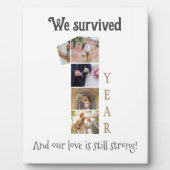 Plaque Photo Anniversaire Mariage d'un an (Devant)