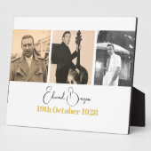 Plaque Photo Anniversaire Photo Collage Homme Moderne (Côté)