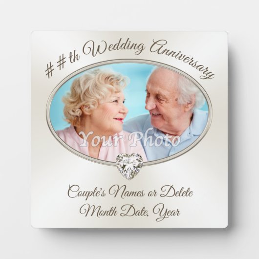 Plaque Photo Anniversaire photo présent pour les amis, toute an (Devant)