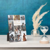 Plaque Photo Anniversaire romantique sur mesure Collage moderne (Côté)