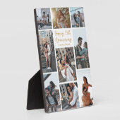 Plaque Photo Anniversaire romantique sur mesure Collage moderne (Côté)