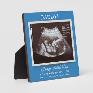 Plaque Photo Annonce de grossesse échographie pour la fête des